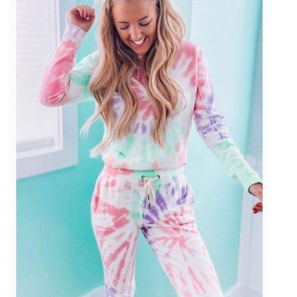 n:Philanthropy tie dye sweat outfit set - Picture 1 of 13